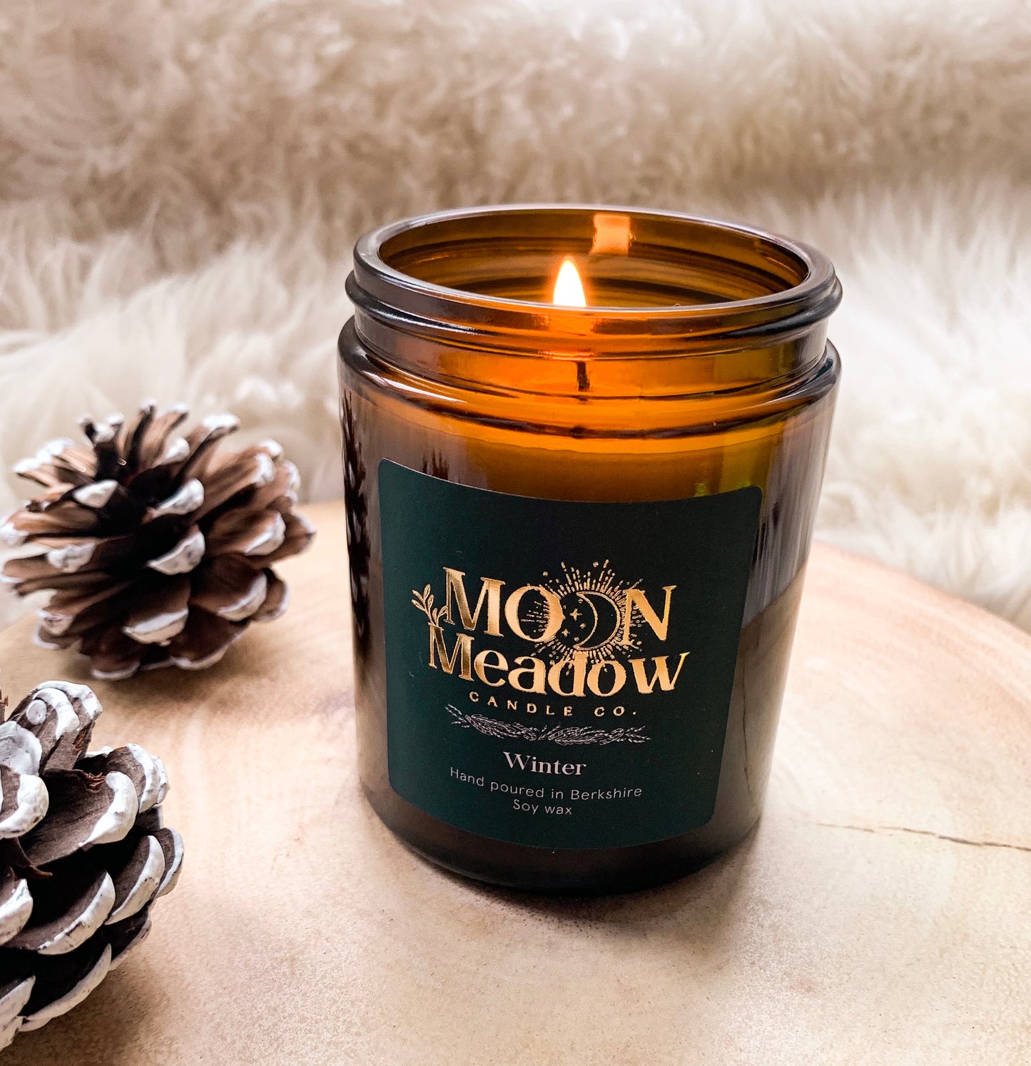 Winter soy wax candle, cinnamon and orange