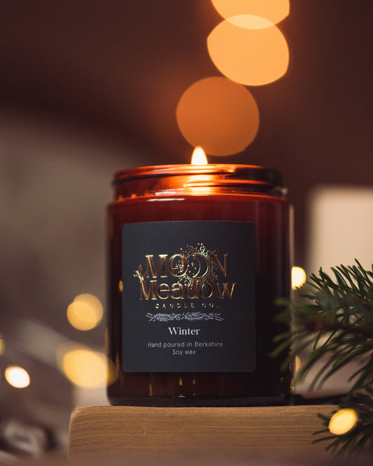 Winter soy wax candle, cinnamon and orange
