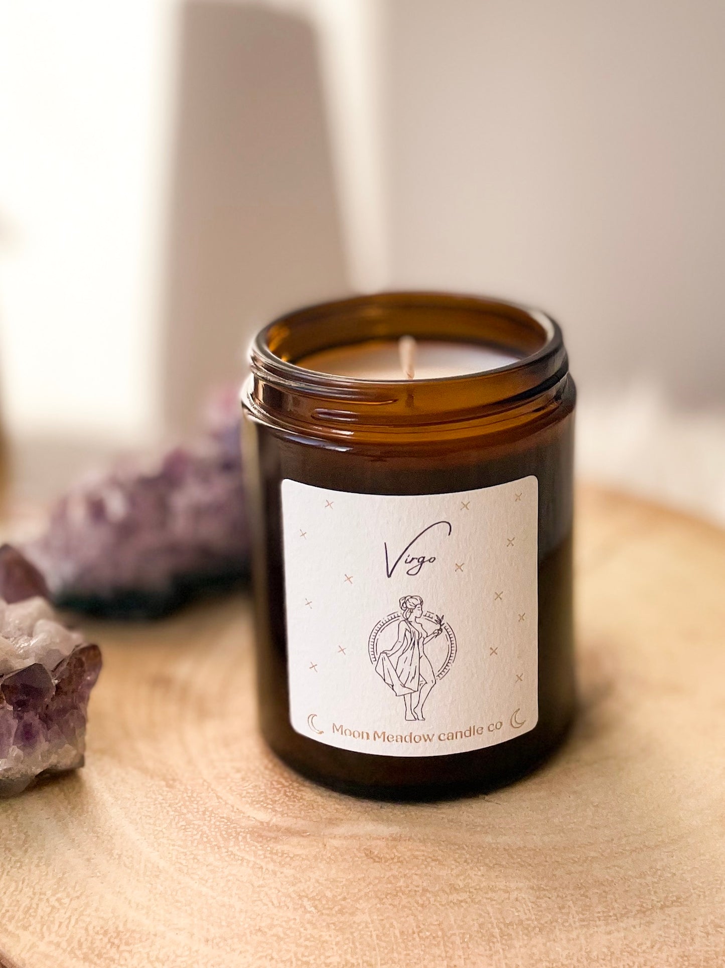 Virgo zodiac candle