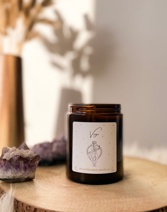 Virgo zodiac candle