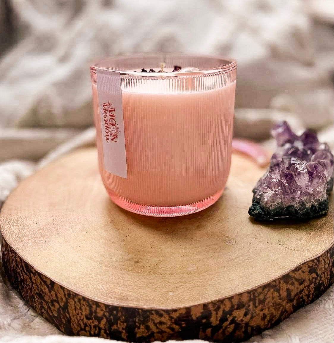Self love crystal candle